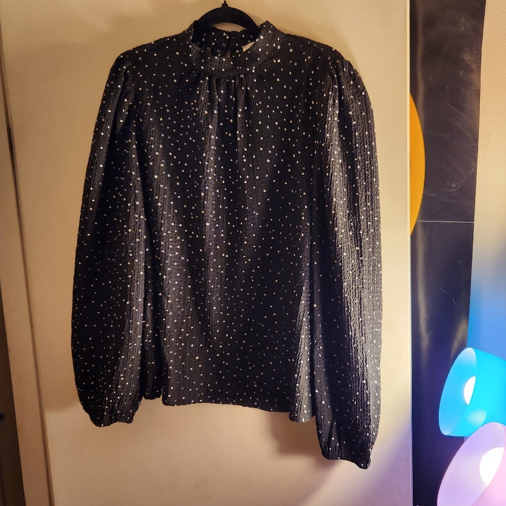 11 Loft Dotted knit blouse